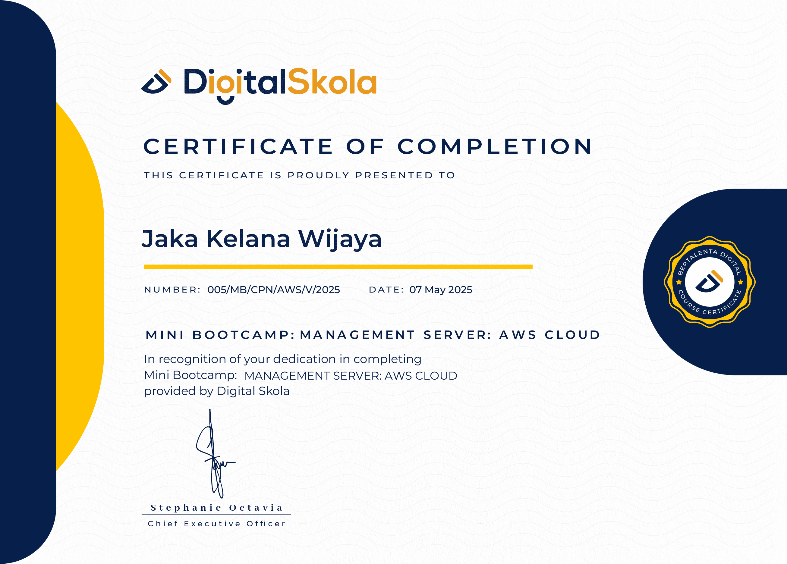 Mini Bootcamp: Management Server AWS Cloud